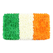 A vibrant, rectangular floral tribute that mirrors the Irish flag-three bold vertical bands of green, white, and orange-crafted entirely from countless tiny petals. The left stripe unfolds in a lush field of green blooms, the centre glows with a soft, cloudlike whiteness, and the right edge bursts with warm orange petals. Each stripe is densely layered, giving the surface a tactile, almost sculpted depth against a pristine white backdrop. The arrangement reads as a handcrafted banner of national pride, its textures inviting a closer touch and its colours shimmering with celebratory energy. The greens feel earthy and hopeful, the white band offers calm and clarity, and the orange glows with vitality. This living symbol, rich in meaning, sits with the quiet dignity of a floral craft from Clerkenwell, where market chatter and cobbled streets meet the artistry of skilled hands. The piece would sit well in a local gallery corner or at a community event, a delicate homage to Irish culture that nonetheless speaks to lasting peace and shared heritage. Made with the care of a small, dedicated team at Clerkenwell Flowers, the flag's composition is a study in texture and balance, a soft celebration that still commands attention. For those seeking same-day delivery across Clerkenwell and central London, this floral flag offers a meaningful, memorable way to mark national holidays, St. Patrick's Day festivities, or moments of reflection with elegance and heart.